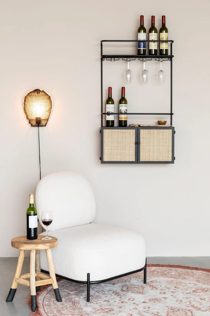 White Label Living Weinregal Guuji – MDF, 18 × 60 × 100 cm