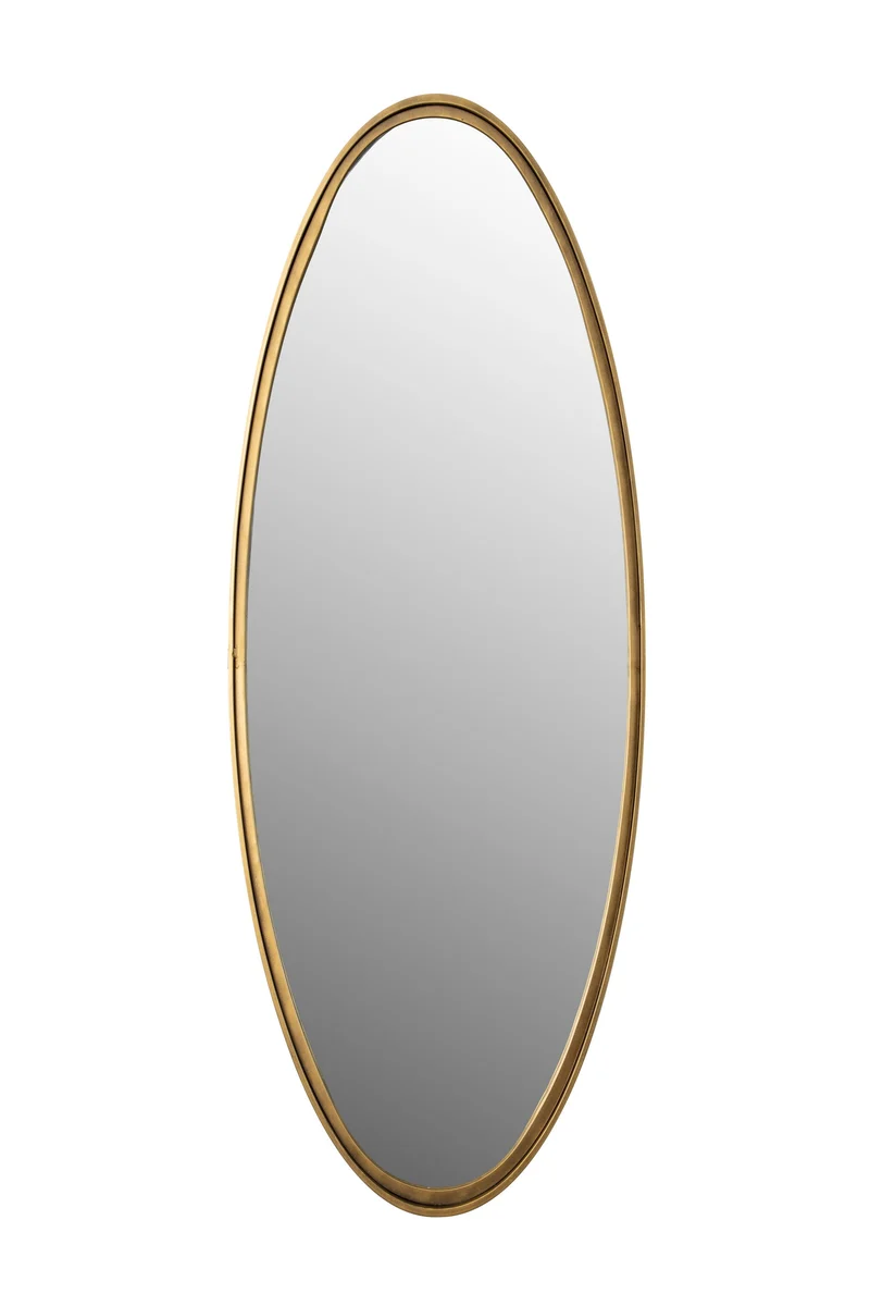 White Label Living Spiegel Matz Oval L Antique Brass – Eisen, 60 × 160 × 3 cm
