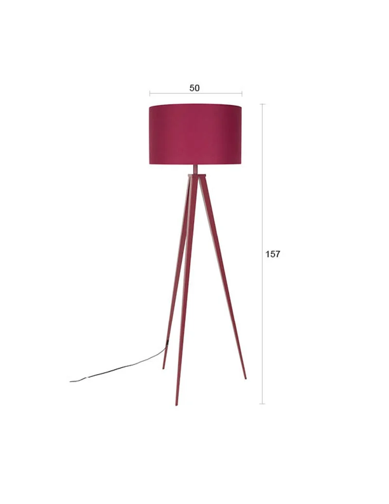 Zuiver Stehleuchte Tripod Marsala – Eisen, 50 × 50 × 157 cm