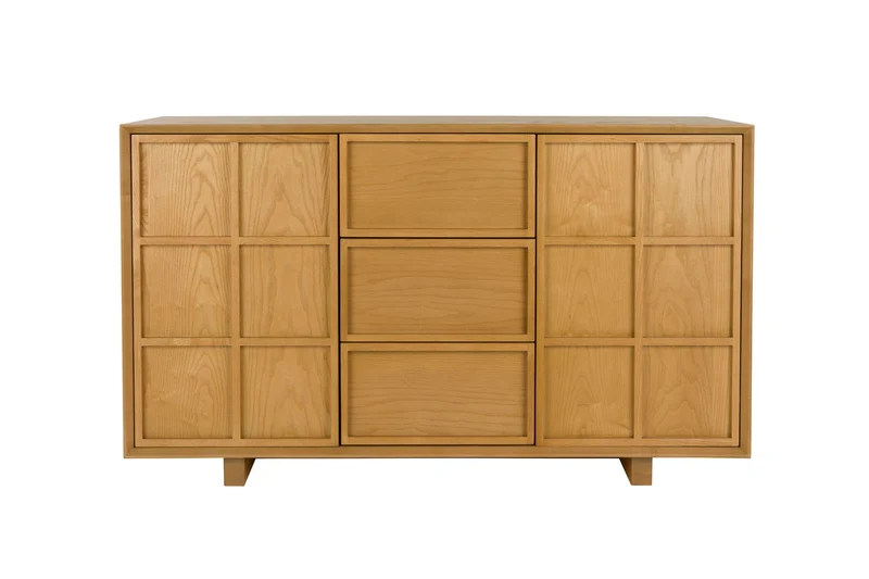 Zuiver Sideboard Raster High – Natur, Eschenfurnier, 45 × 120 × 70 cm