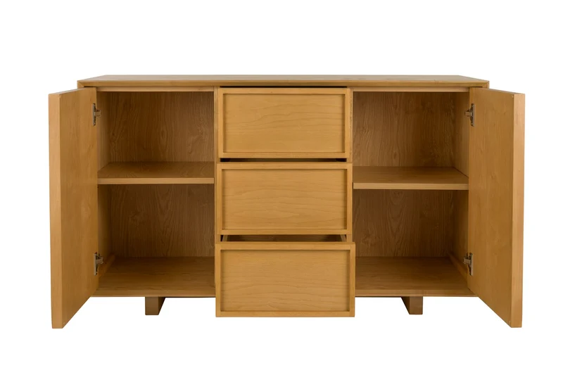 Zuiver Sideboard Raster High – Natur, Eschenfurnier, 45 × 120 × 70 cm