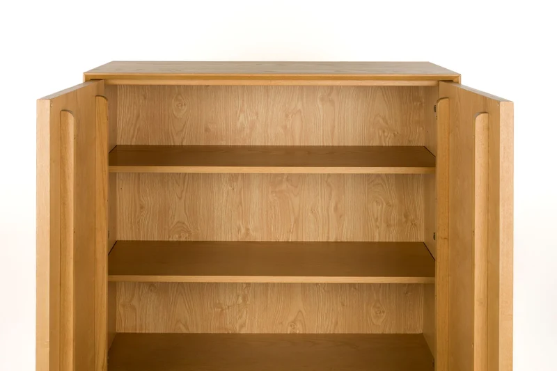 Zuiver Schrank Raster – Natur, Eschenfurnier, 45 × 100 × 120 cm