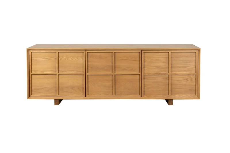 Zuiver Sideboard Raster Low – Natur, Eschenfurnier, 42 × 160 × 54 cm