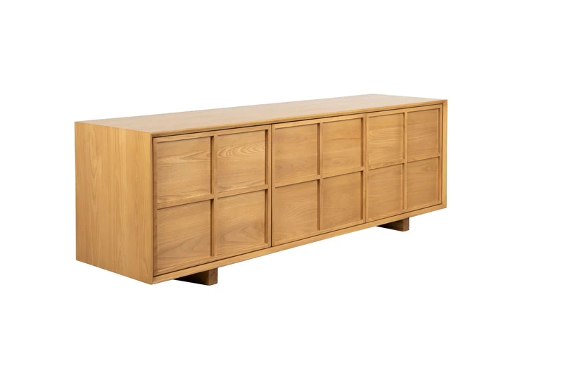 Zuiver Sideboard Raster Low – Natur, Eschenfurnier, 42 × 160 × 54 cm