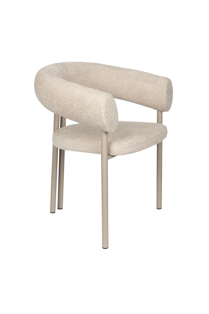 Zuiver Sessel Heels – Beige, Polyester, 57 × 72 × 76 cm, 2er-Set