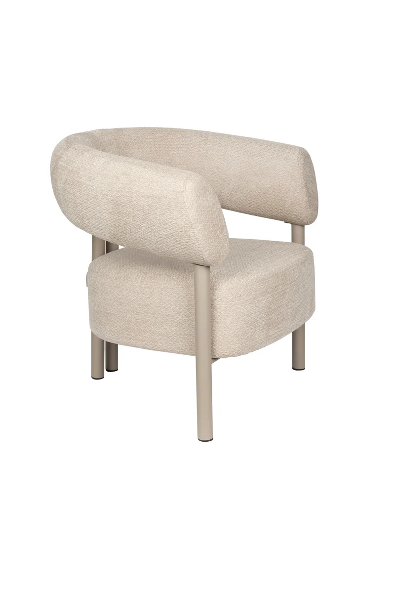 Zuiver Loungesessel Heels – Beige, Polyester, 70 × 82 × 75 cm