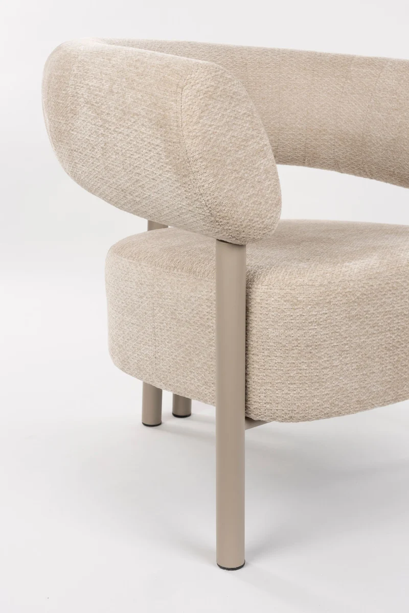 Zuiver Loungesessel Heels – Beige, Polyester, 70 × 82 × 75 cm