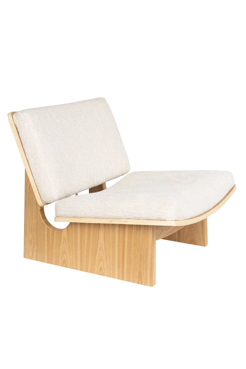 Zuiver Loungesessel Volana – Beige, Polyester, 89,8 × 73 × 72,7 cm