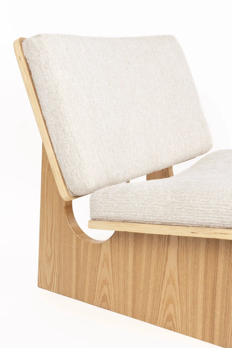 Zuiver Loungesessel Volana – Beige, Polyester, 89,8 × 73 × 72,7 cm