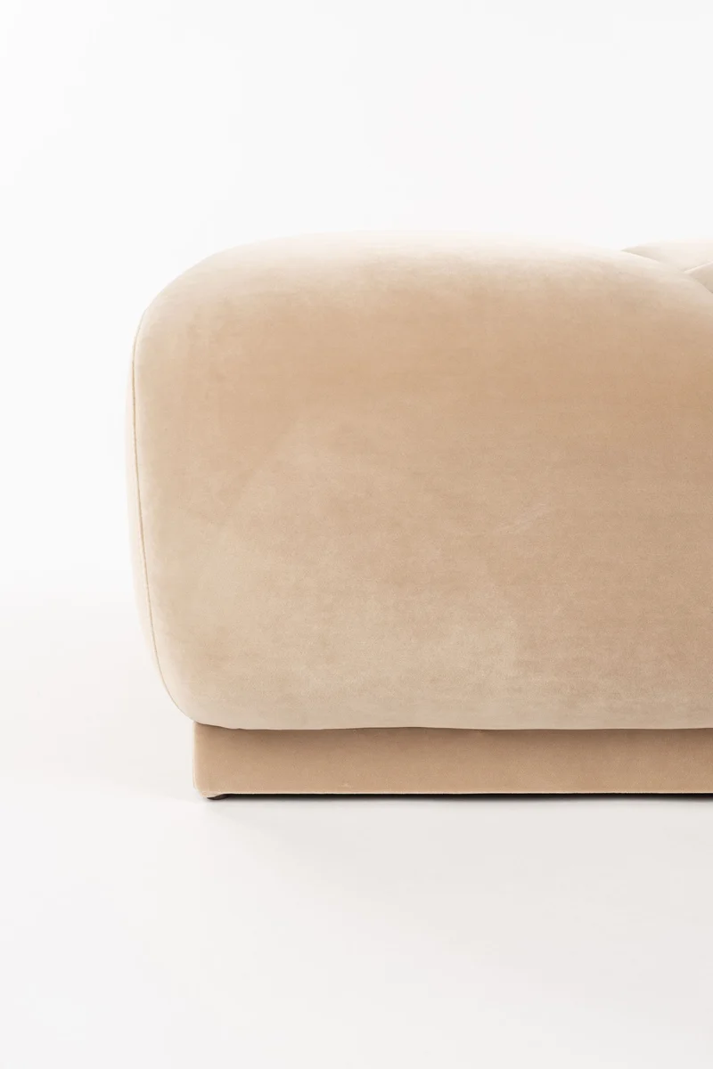 Zuiver Hocker Hazel – Beige, Polyester, 127 × 80 × 38 cm