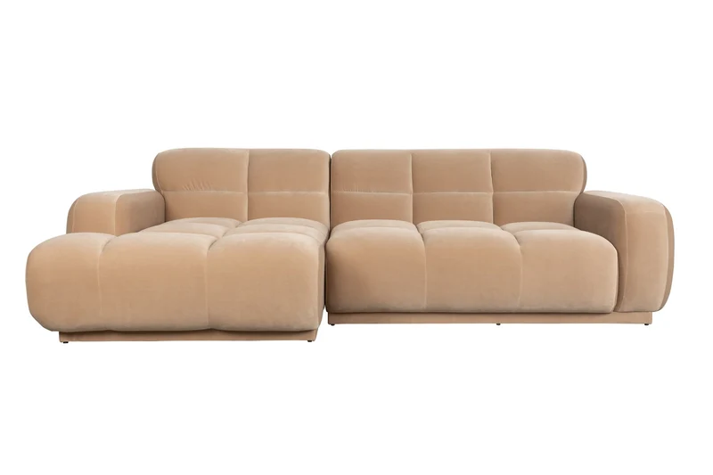 Zuiver Sofa Hazel Left Chaise Longue – Beige, Polyester, 267 × 267 × 76 cm