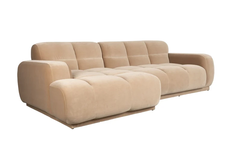 Zuiver Sofa Hazel Left Chaise Longue – Beige, Polyester, 267 × 267 × 76 cm
