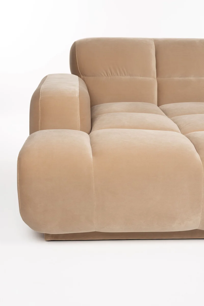 Zuiver Sofa Hazel Left Chaise Longue – Beige, Polyester, 267 × 267 × 76 cm