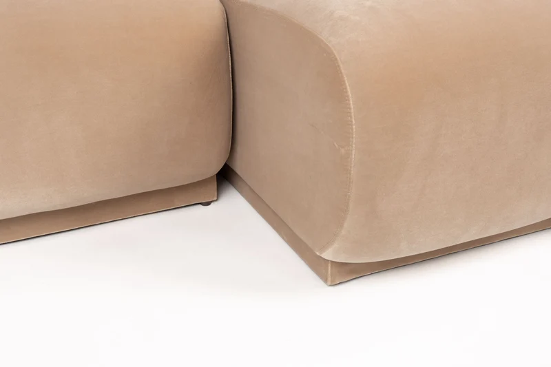 Zuiver Sofa Hazel Right Chaise Longue – Beige, Polyester, 267 × 267 × 76 cm