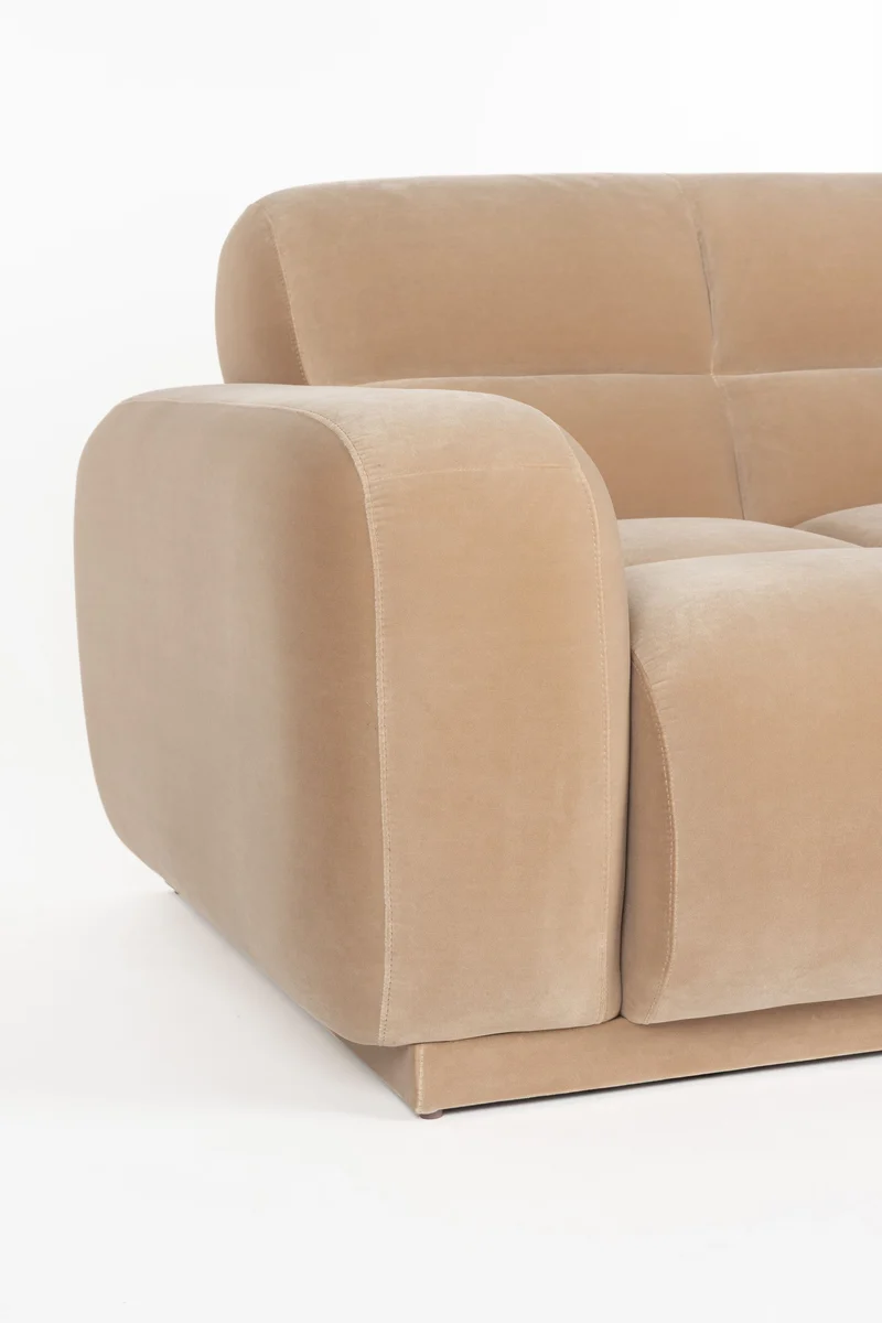 Zuiver Sofa Hazel Right Chaise Longue – Beige, Polyester, 267 × 267 × 76 cm