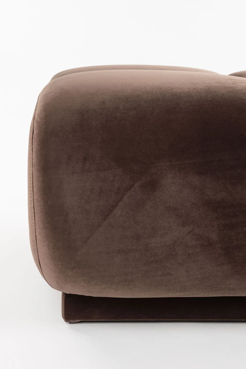 Zuiver Hocker Hazel – Braun, Polyester, 127 × 80 × 38 cm