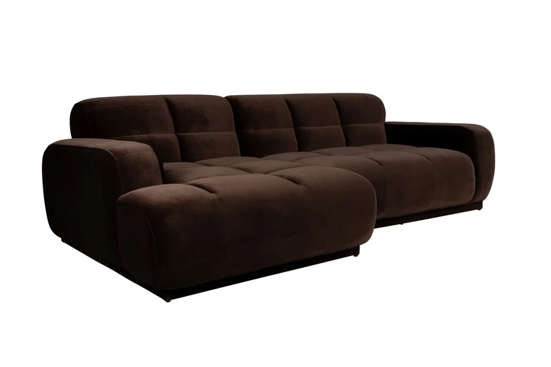 Zuiver Sofa Hazel Left Chaise Longue – Braun, Polyester, 267 × 267 × 76 cm