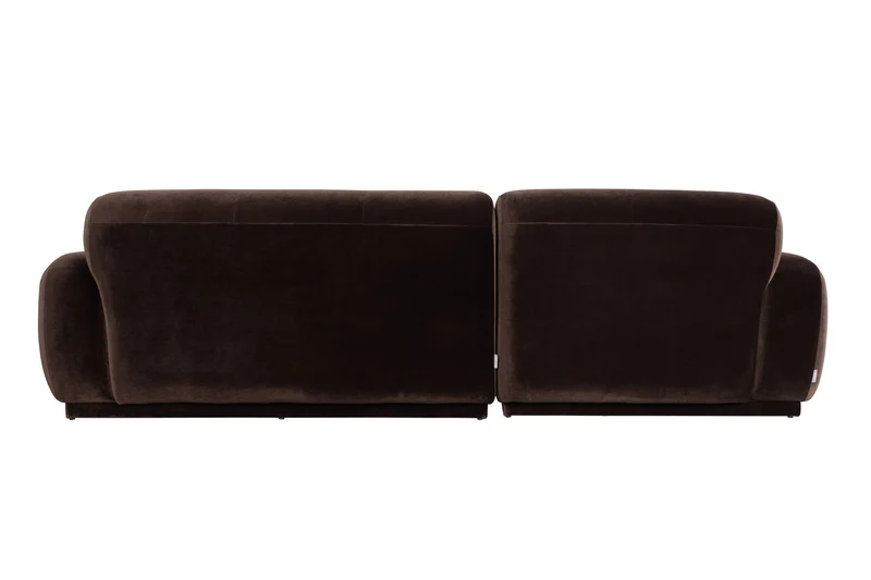Zuiver Sofa Hazel Left Chaise Longue – Braun, Polyester, 267 × 267 × 76 cm
