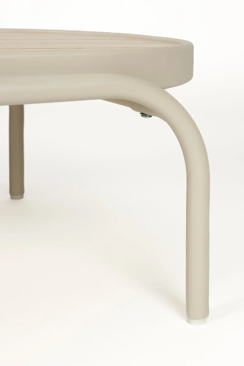 Zuiver Couchtisch Outdoor Vista – Beige, Aluminium, 110 × 62,5 × 32 cm