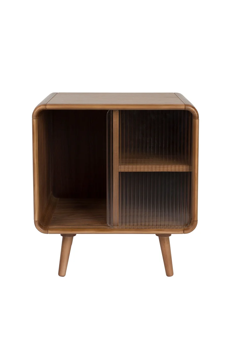 Zuiver Beistelltisch Bed Stand Rise – Nussbaum, Holz, 40 × 50 × 55 cm