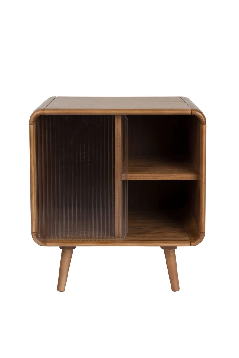 Zuiver Beistelltisch Bed Stand Rise – Nussbaum, Holz, 40 × 50 × 55 cm