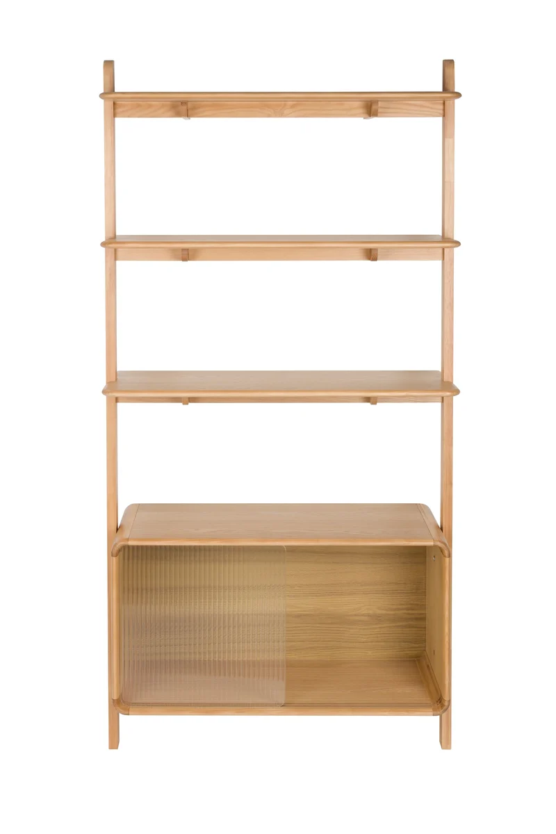 Zuiver Regal Rise – Natur, Massives Eschenholz, 35 × 90 × 180 cm