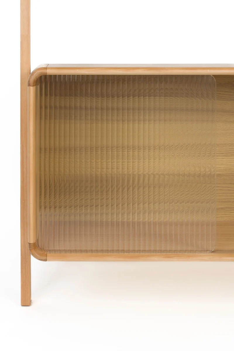 Zuiver Regal Rise – Natur, Massives Eschenholz, 35 × 90 × 180 cm