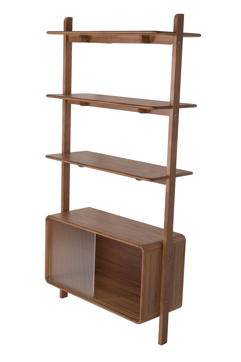 Zuiver Regal Rise – Nussbaum, Massives Eschenholz, 35 × 90 × 180 cm
