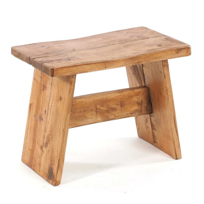 SITZBÄNKCHEN "SCHEMEL 40" | Mahagoni, 31x40x25cm | Fußhocker | Farbe: 08 honigfarben gewachst