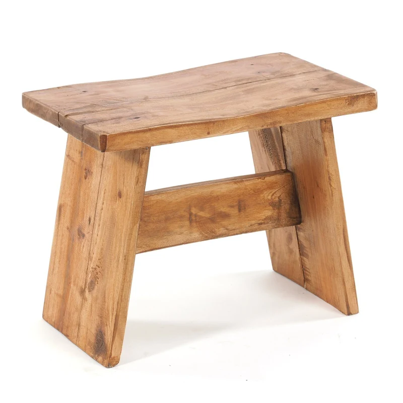 SITZBÄNKCHEN "SCHEMEL 40" | Mahagoni, 31x40x25cm | Fußhocker | Farbe: 08 honigfarben gewachst