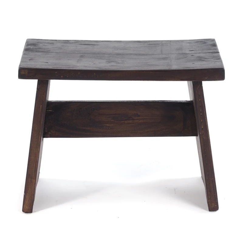SITZBÄNKCHEN "SCHEMEL 40" | Mahagoni, 31x40x25cm | Fußhocker | Farbe: 03 dunkelbraun