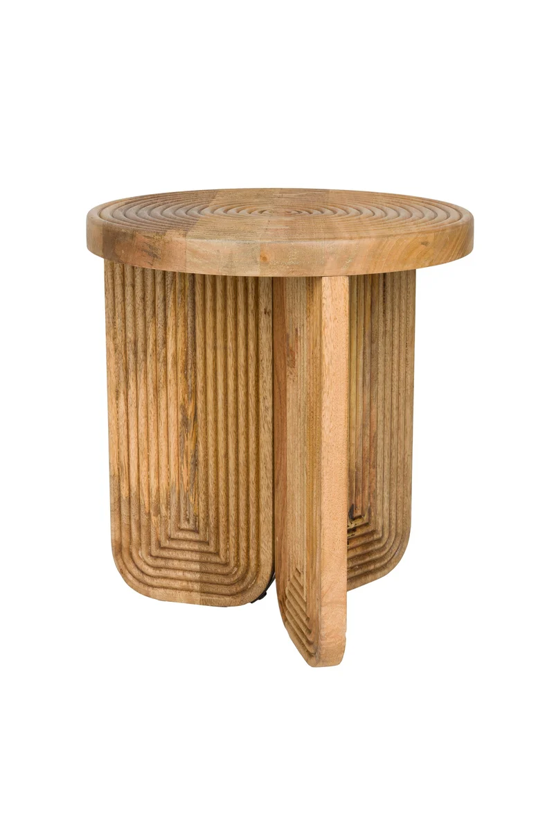 White Label Living Beistelltisch Maeze – Braun, Mangoholz, 40 × 40 × 45 cm