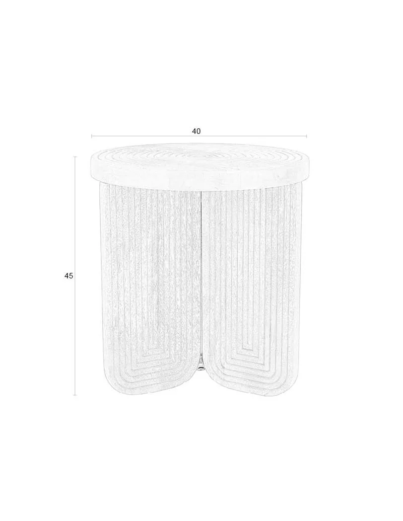 White Label Living Beistelltisch Maeze – Braun, Mangoholz, 40 × 40 × 45 cm