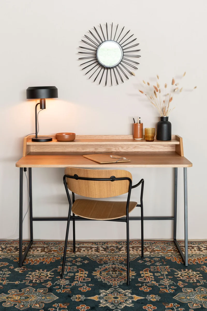 White Label Living Schreibtisch Table Giorgio – Natur, Holz, 120 × 60 × 88 cm