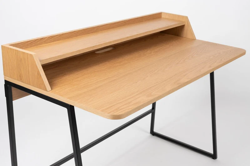 White Label Living Schreibtisch Table Giorgio – Natur, Holz, 120 × 60 × 88 cm
