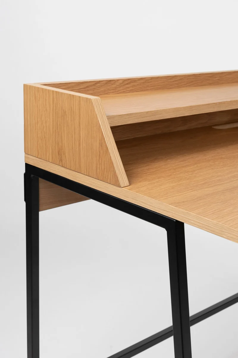 White Label Living Schreibtisch Table Giorgio – Natur, Holz, 120 × 60 × 88 cm