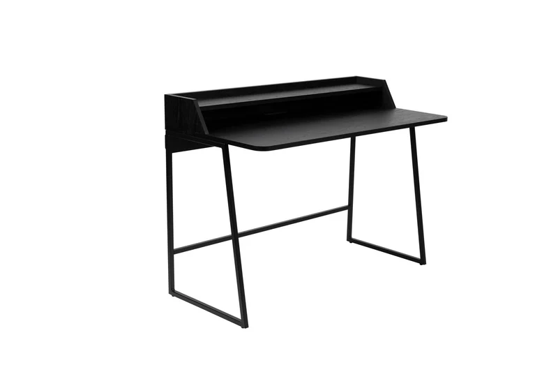 White Label Living Schreibtisch Table Giorgio – Schwarz, Holz, 120 × 60 × 88 cm