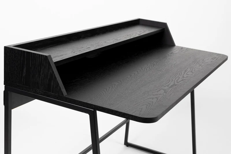 White Label Living Schreibtisch Table Giorgio – Schwarz, Holz, 120 × 60 × 88 cm