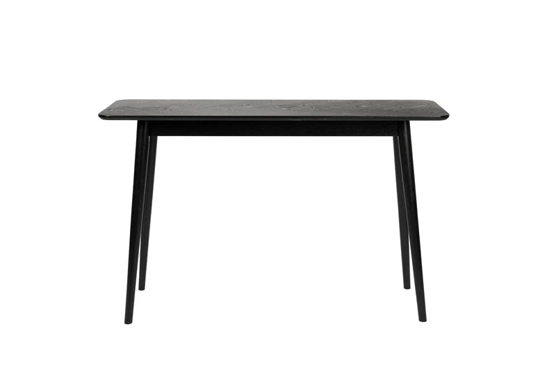 White Label Living Konsolentisch Fabio 120 × 40 – Schwarz, Massives Eichenholz