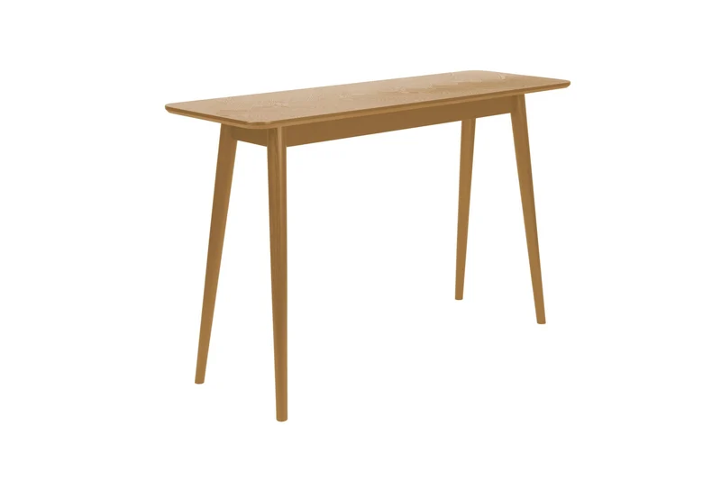 White Label Living Konsolentisch Fabio 120 × 40 – Natur, Massives Eichenholz
