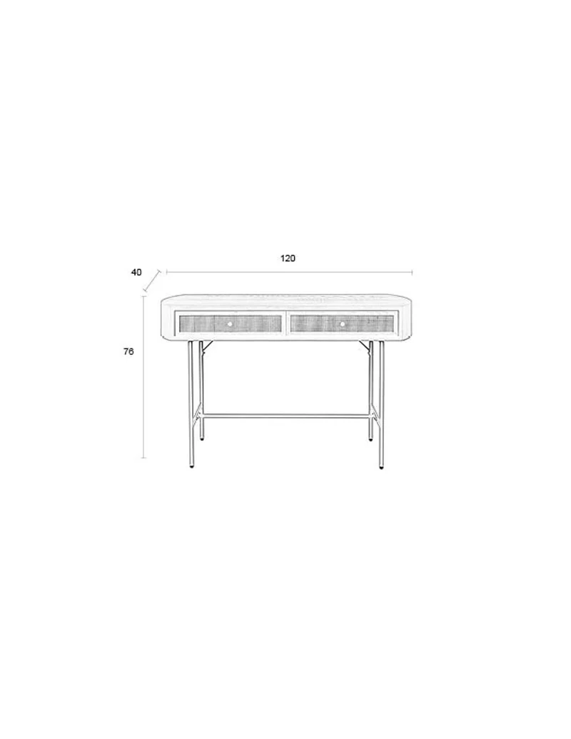 White Label Living Konsolentisch Amaya 2dr – Beige, Holz