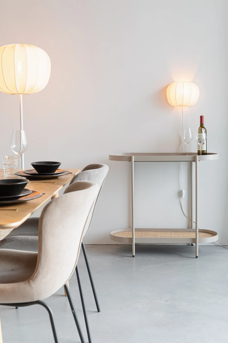 White Label Living Konsolentisch Amaya – Beige, Holz