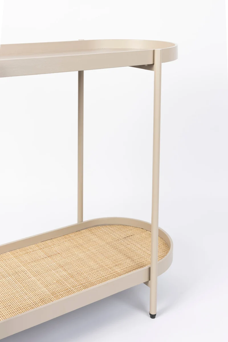 White Label Living Konsolentisch Amaya – Beige, Holz