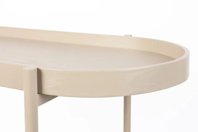 White Label Living Konsolentisch Amaya – Beige, Holz