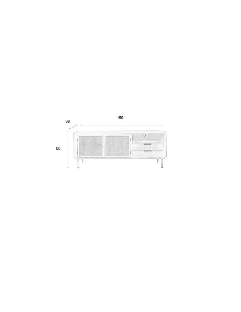 White Label Living Sideboard Amaya – MDF, 38 × 150 × 55 cm
