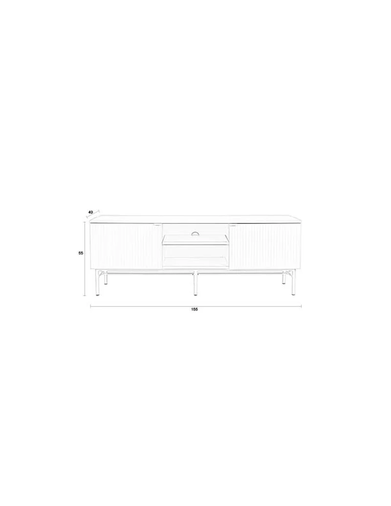 White Label Living Sideboard Cayo Niedrig – MDF, 40 × 155 × 55 cm