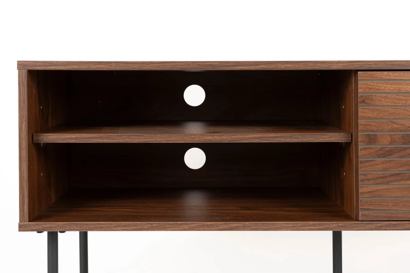 White Label Living Sideboard Stripes Niedrig – MDF, 40 × 120 × 50 cm