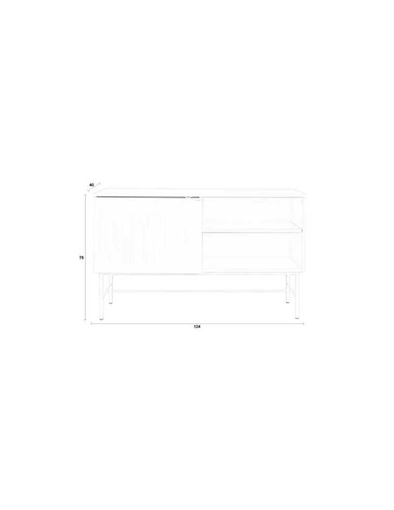 White Label Living Sideboard Cayo Hoch – MDF, 40 × 124 × 75 cm