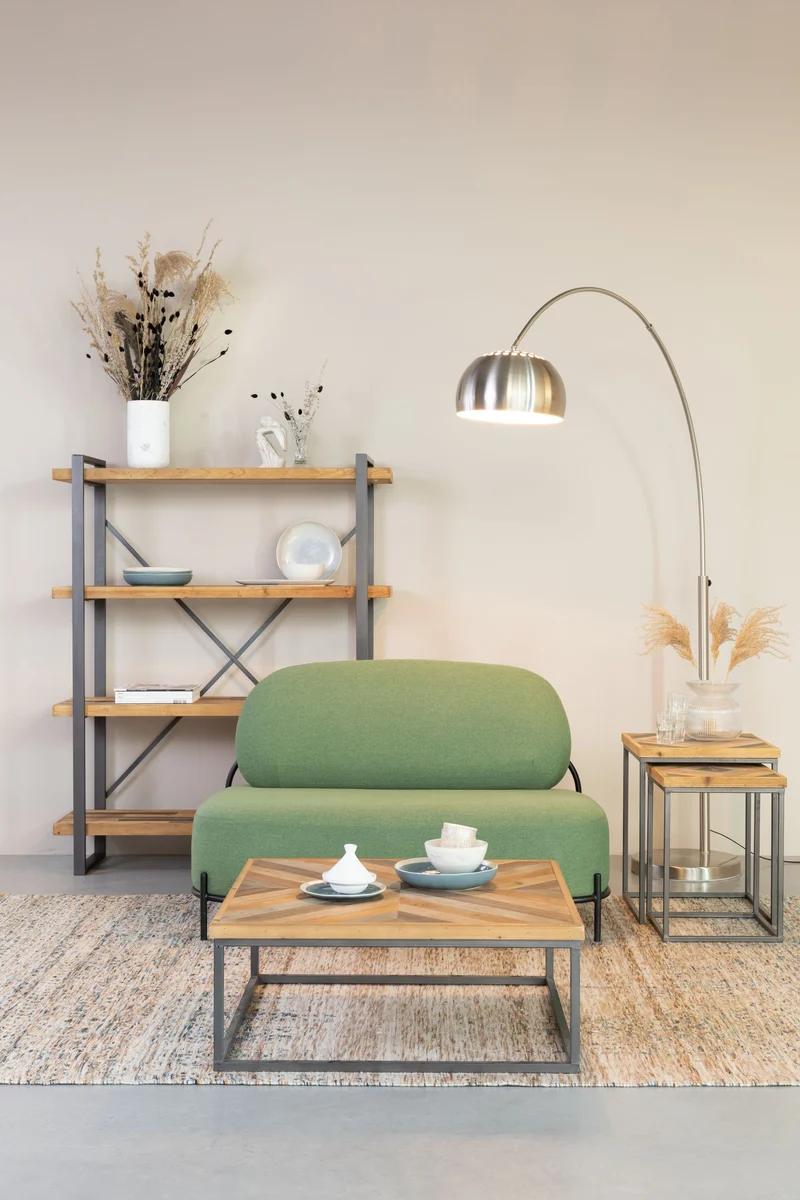 White Label Living Stehleuchte Metal Bow (New) – Eisen, 39 × 170 × 205 cm