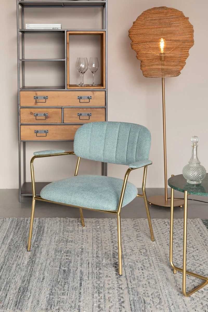 White Label Living Stehleuchte Lena Brass – Eisen, 51 × 51 × 154 cm